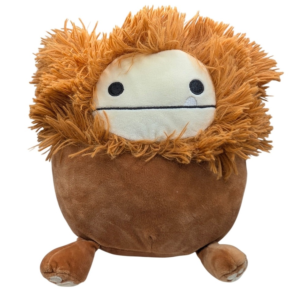 Squishmallows Benny the Bigfoot 8 Inch Brown Orange Plush Toy Kellytoy
